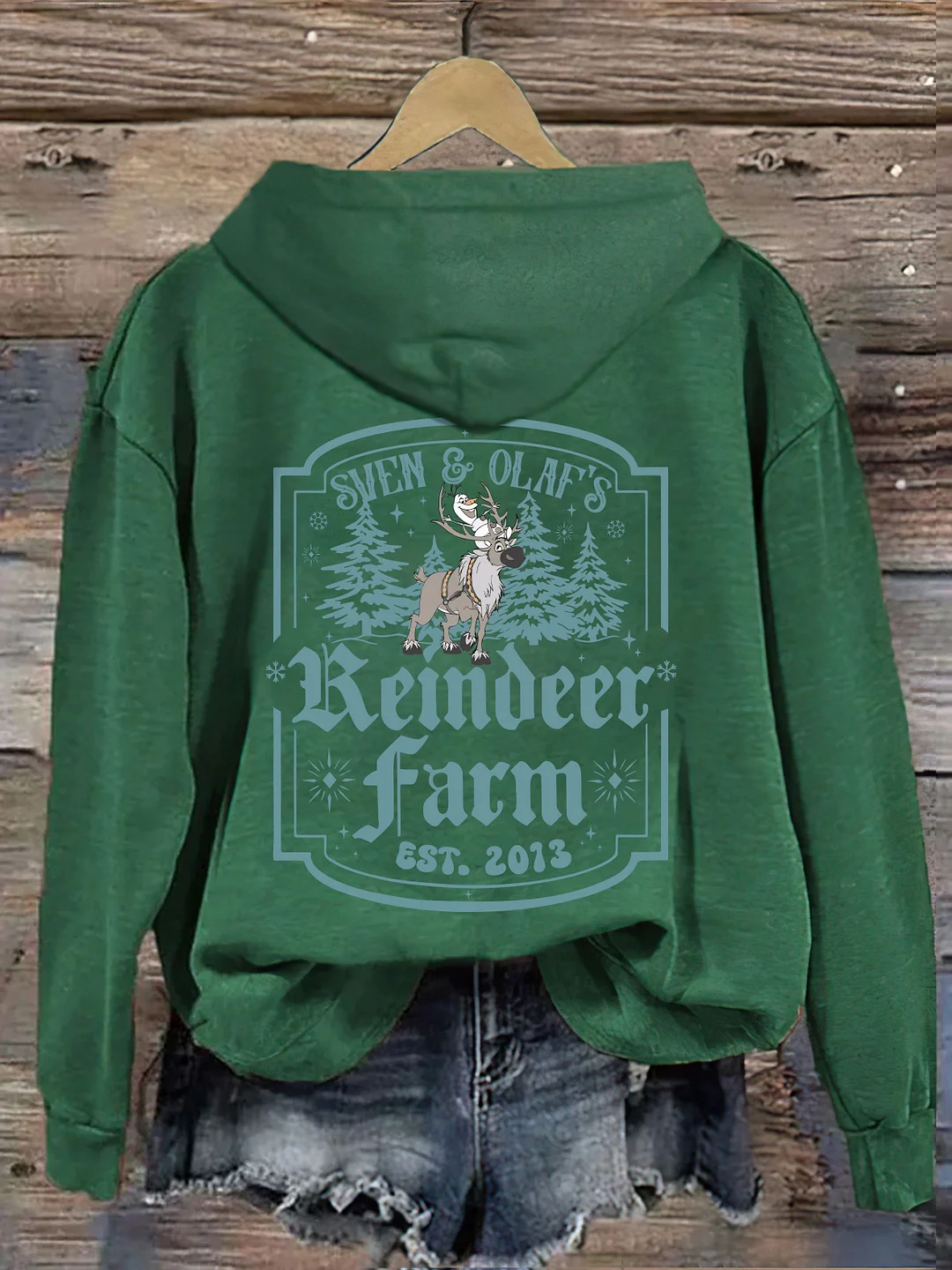 Snowman And Reindeer Christmas Hoodie