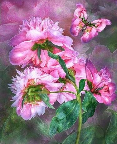 

Peony Butterflies – Paint By Numbers - 40*50CM, 501 Original