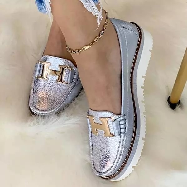 Slip-On Platform Leather Loafers