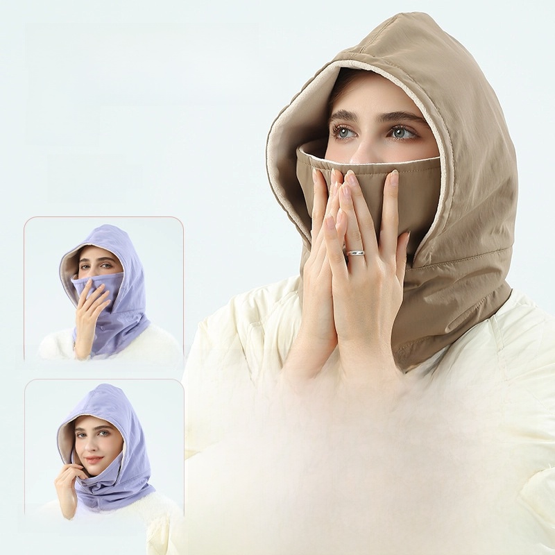 Ski Hat Head Cover Polar Fleece Scarf Scarf Face Protection Neck Integrated Cycling Cold-proof Outdoor Sports Warm