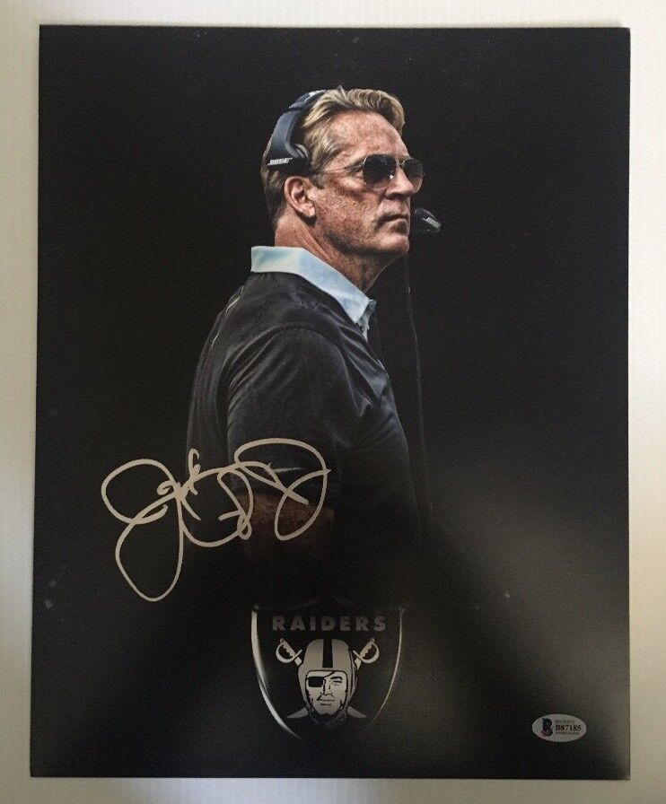 JACK DEL RIO Signed Autographed 11x14 Photo Poster painting Oakland Raiders BECKETT BAS COA 4