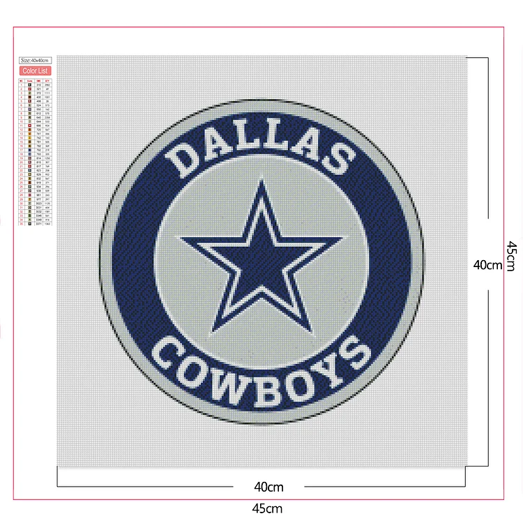 Dallas Cowboys Logo - Full Square 40*40CM