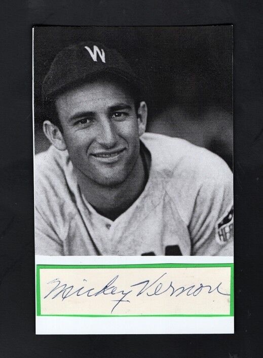 1942 MICKEY VERNON-WASHINGTON SENATORS AUTOGRAPHED PC SIZED Photo Poster painting-(d.2008)