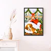 (40*60cm)Christmas Dog - Full Round Drill Diamond Painting