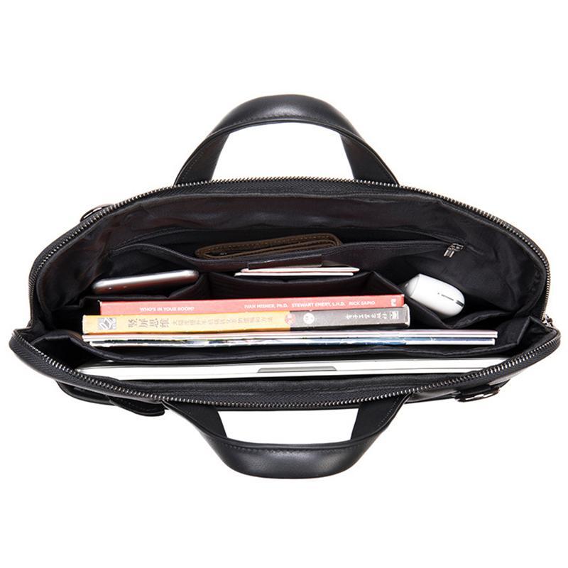 Large Capacity Durable Business Casual Case Leather Handbags