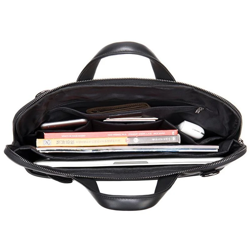 Large Capacity Durable Business Casual Case Leather Handbags