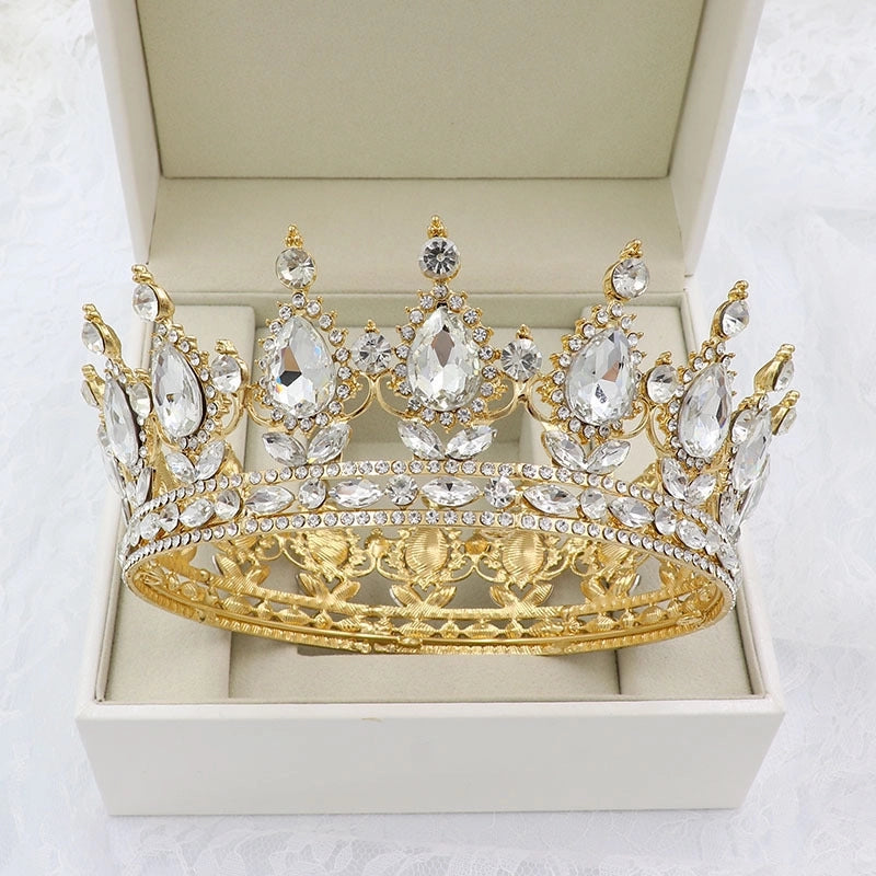 Women’s Elegant Crown Alloy Inlay Zircon Crown