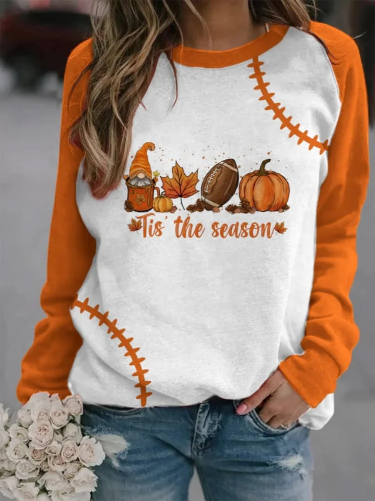 Tis The Season Football Colorblock Sweatshirt