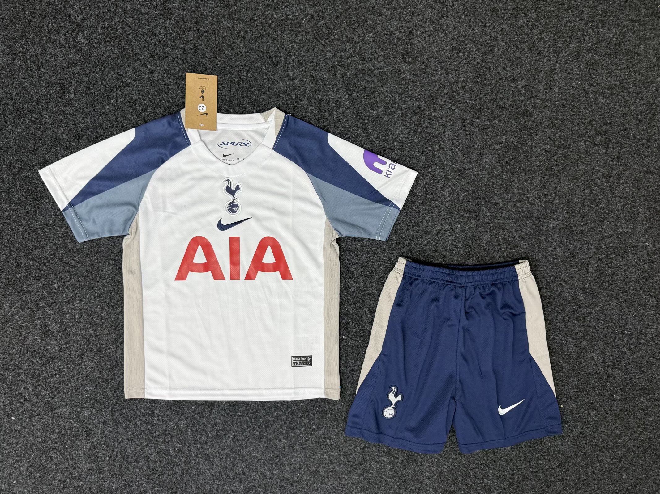 25/26 Tottenham Home Kids Kit Football Shirt Thai Quality