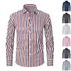 Camicia a righe da uomo casual e versatile