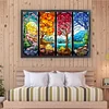 (Stamped/Counted) Four Seasons - 11CT Cross Stitch 60*40CM(glass painting cross stitch)(Big Size)
