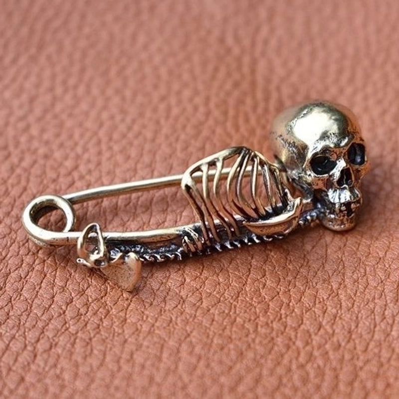 Cool Style Pin Skull Alloy Plating Unisex Brooches