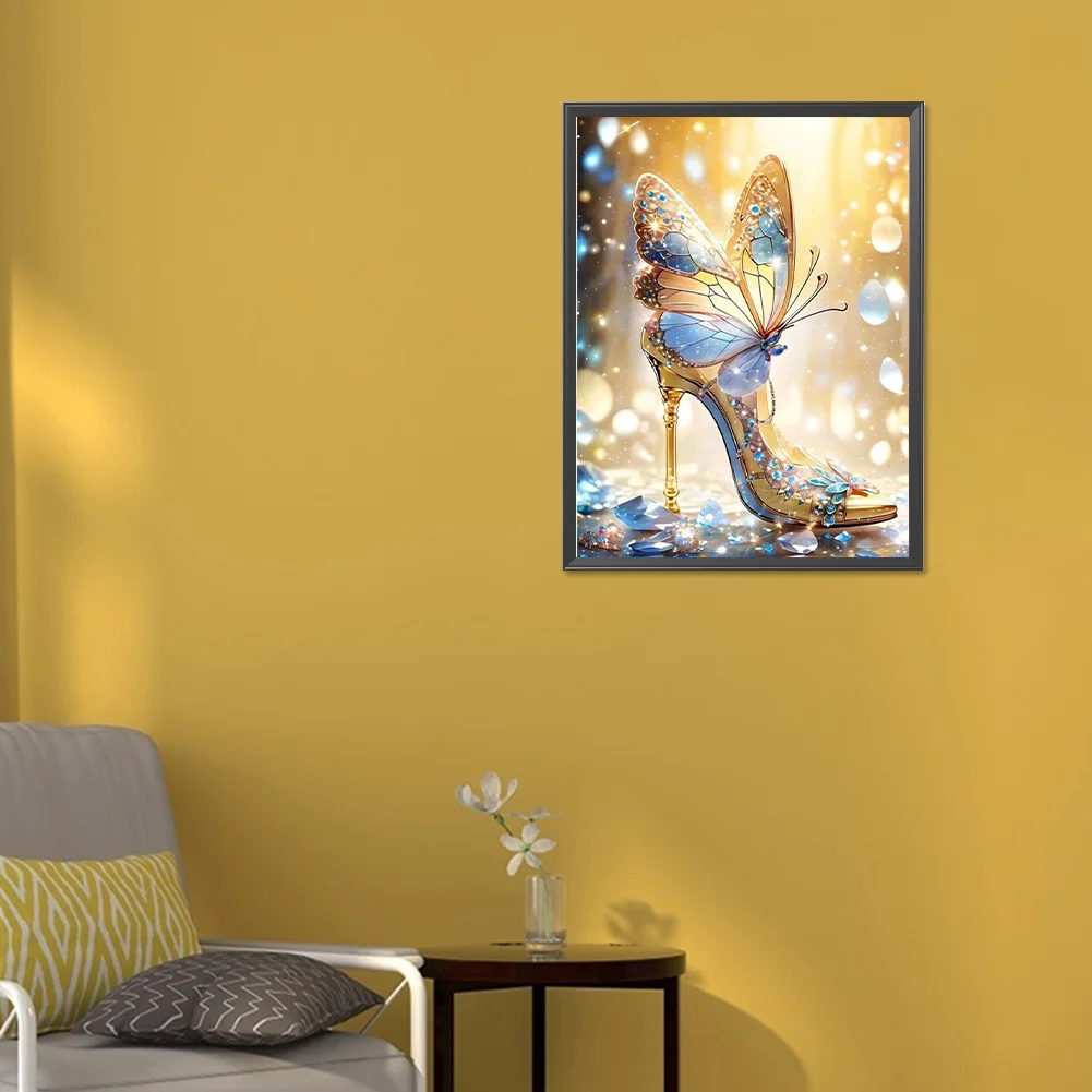 Diamond Painting - Full Round Drill - Butterfly High Heels(Canvas|30*40cm)