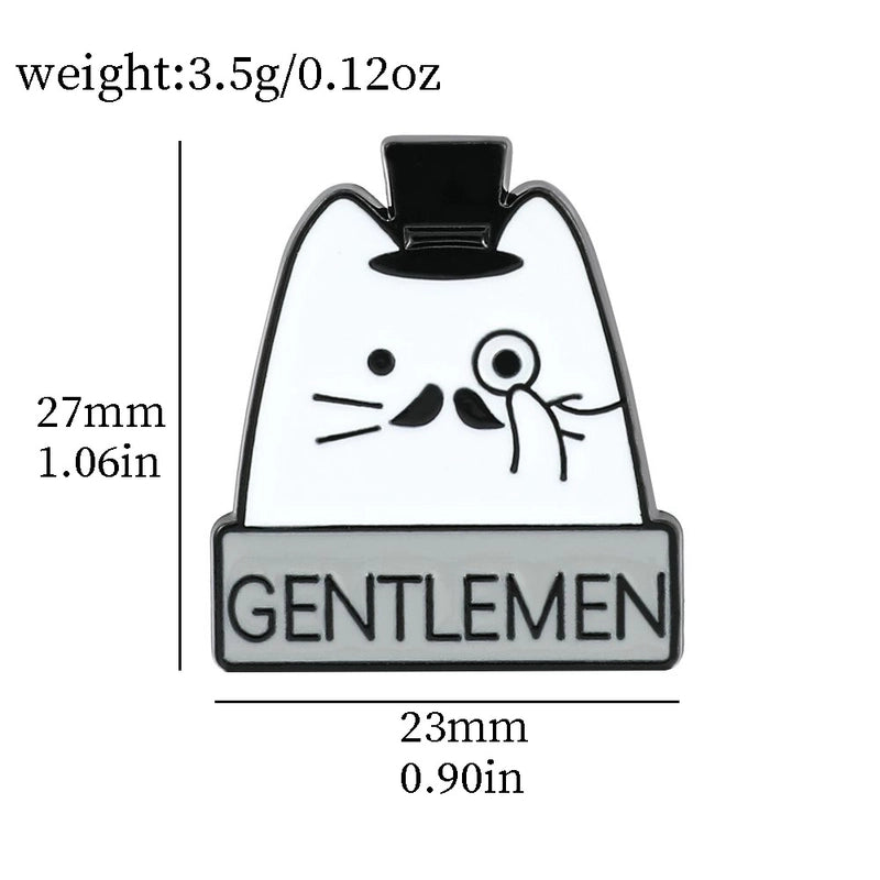 Cartoon Style Pin Cat Alloy Enamel Women’s Brooches