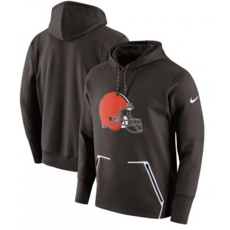 Men's  Cleveland Browns Brown Champ Drive Vapor Speed Pullover Hoodie