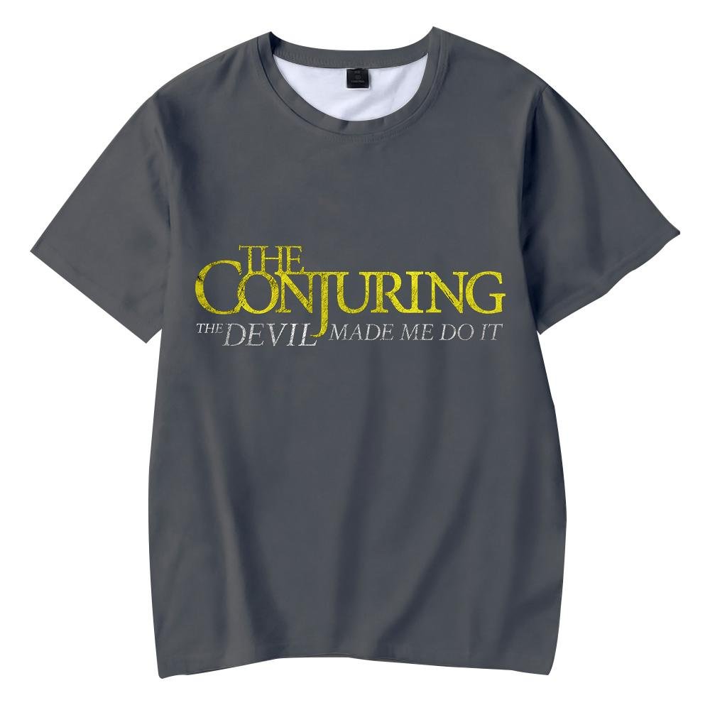 The Conjuring The Devil Made Me Do It T-Shirt Crew Neck Short Sleeves Top for Kids Adult Home Outdoor Wear