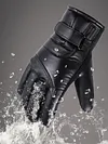 Electric Heated Gloves Touchscreen Hand Warmer Thicken PU Thermal Cycling Glove
