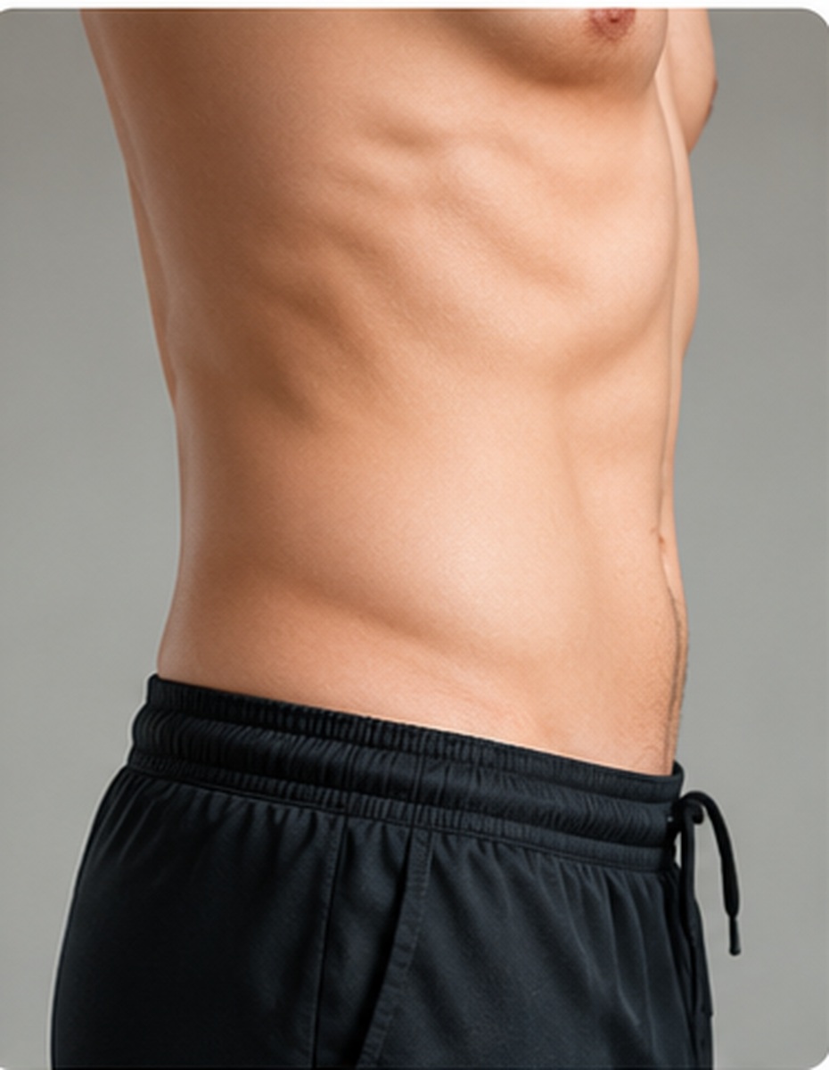 Male less bloated waist