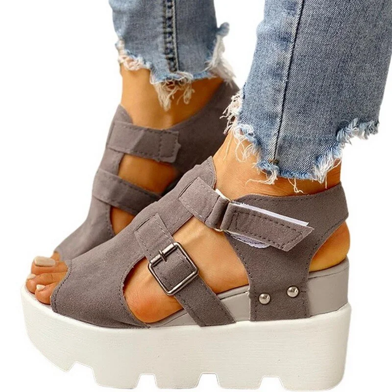 Summer Women Peep Toe Sandals Ladies High Heel Slippers Women Summer Beach Shoes Casual Platform Shoes Women Open Toe Sandals