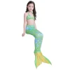 Kid Girl Blast Mermaid Bikini Mermaid Tail Print Swimsuit Sets 2 Pcs