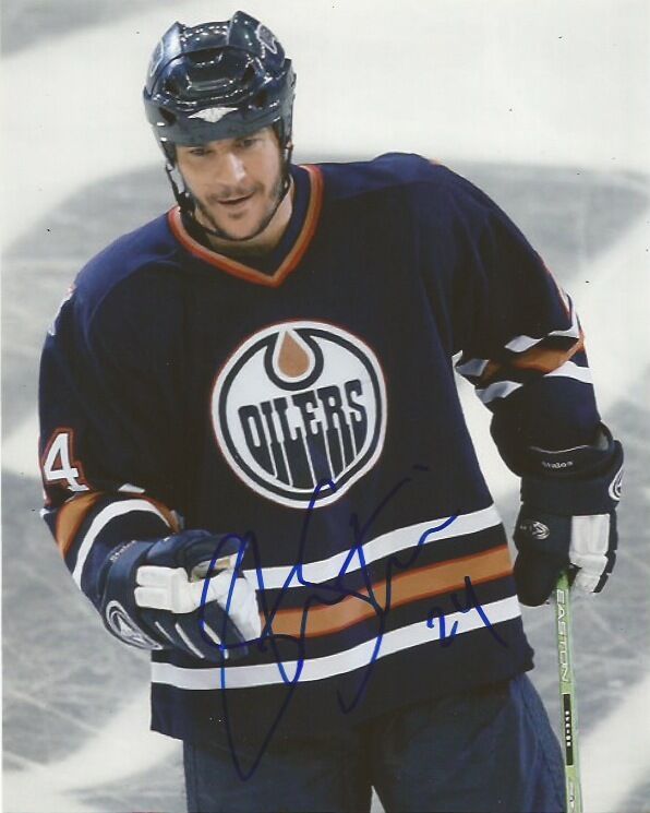 Edmonton Oilers Steve Staios Signed Autographed 8x10 Photo Poster painting COA B