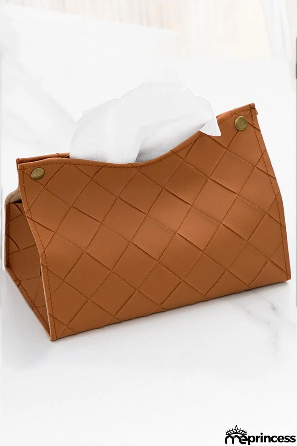 2-Pack Woven PU Tissue Box Covers