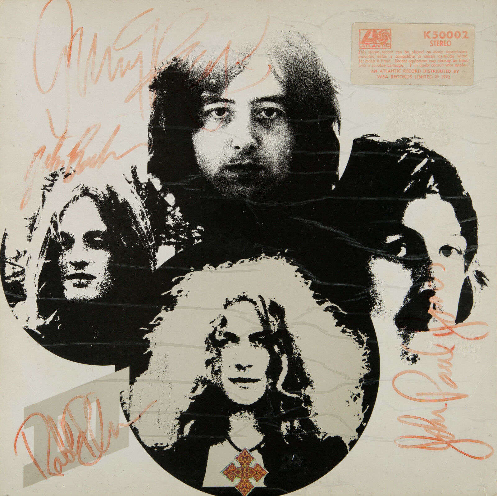 LED ZEPPELIN Signed '3' Photo Poster paintinggraph - Plant / Page / Jones / Bonham - Preprint