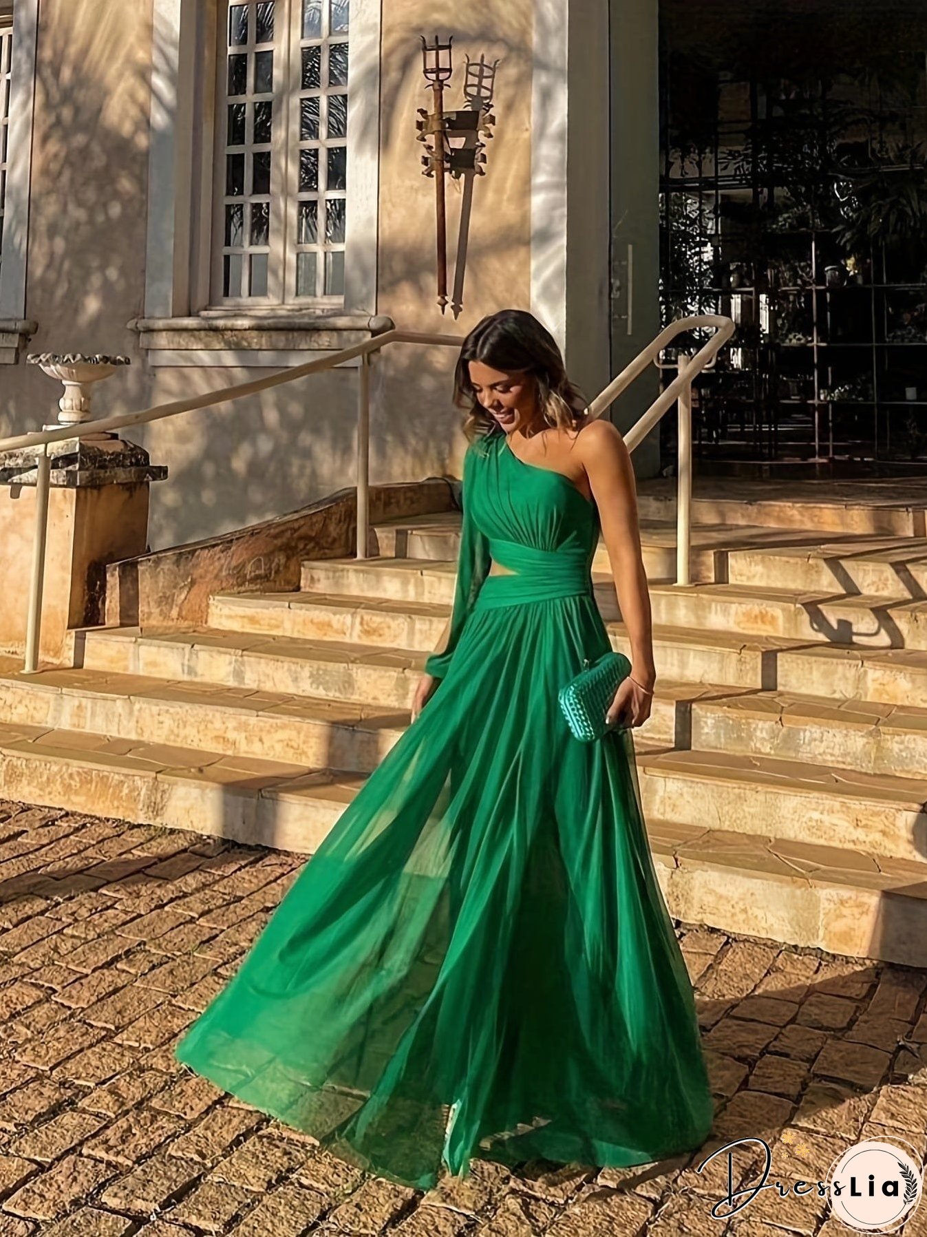 Emerald Green Pleated Jumpsuit