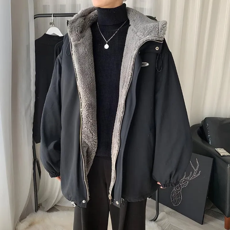 Brownm Fur Lined Hooded Jacket