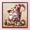 Coffee Gnome - 11CT Stamped Cross Stitch - 40*40cm