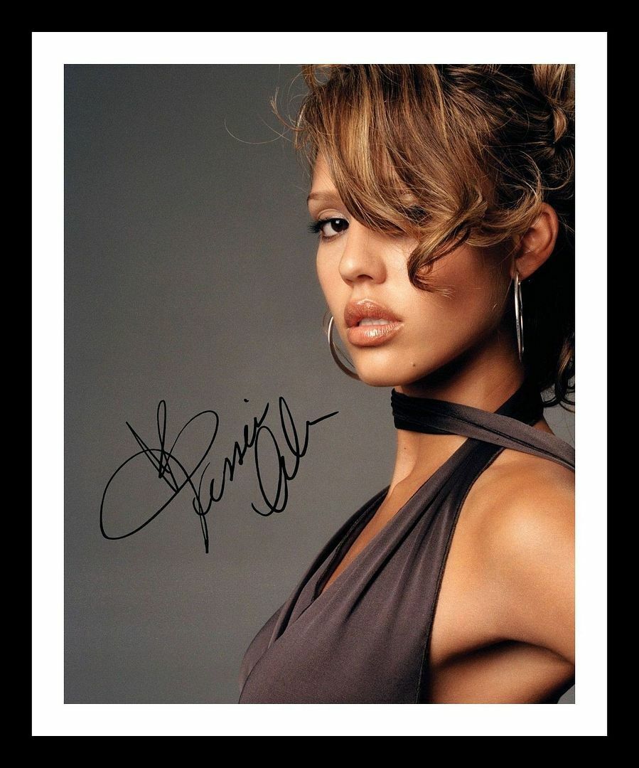 Jessica Alba Autograph Signed & Framed Photo Poster painting 4