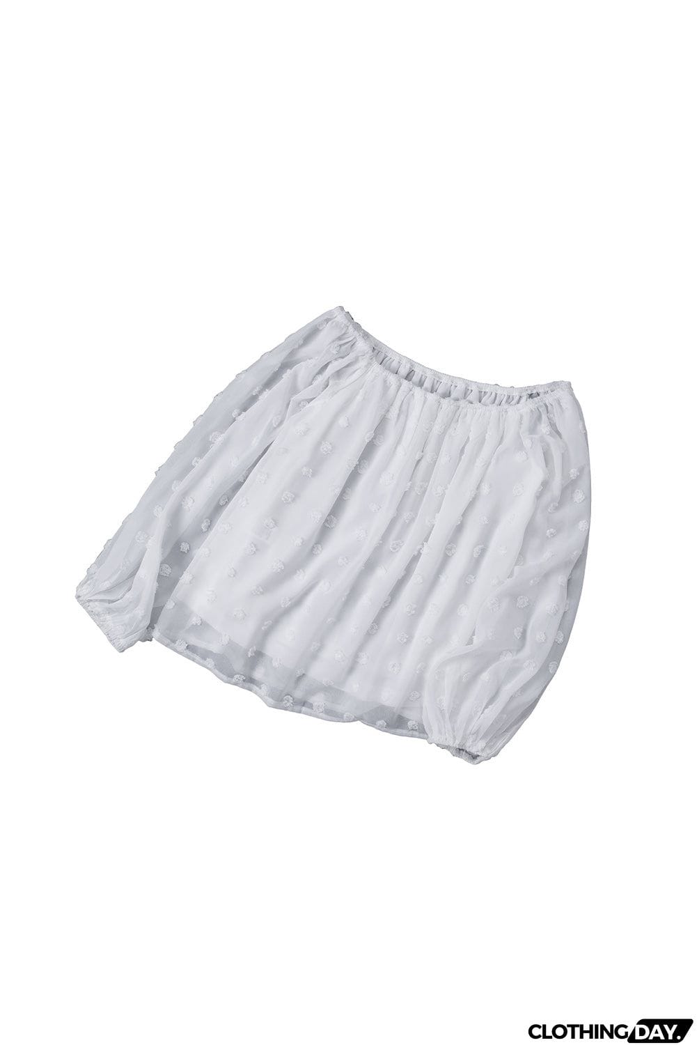 Off Shoulder Swiss Dot Blouse