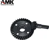 AMK 4Pcs Metal TRX4 Bevel Gear Overdrive Underdrive Axle 12T-33T Helical Differential Gears Ring Pinion Set for 1/10 RC Crawler Car TRX6 Upgrades (12-33)