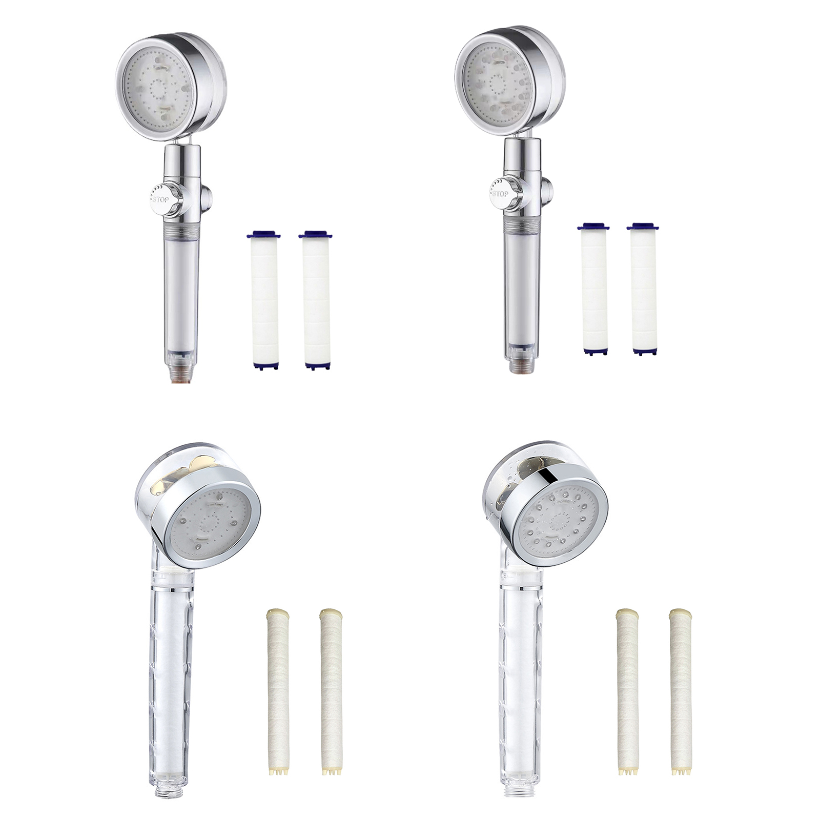 

LED Shower Heads - High Pressure Filtration Spray Handheld Showerheads, 501 Original