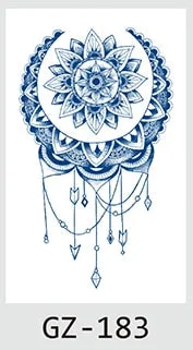 Temporary Waterproof Tattoos Stickers Creative Necklace Flowers Juice Ink Lasting Sexy Girls Arm Neck Waist Buttocks Fake Tatoo