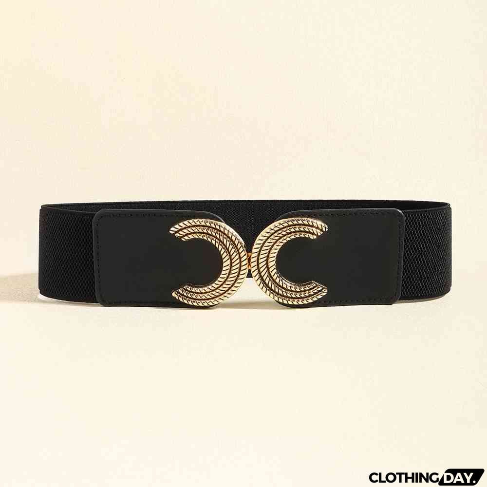 Double C Buckle Elastic Belt