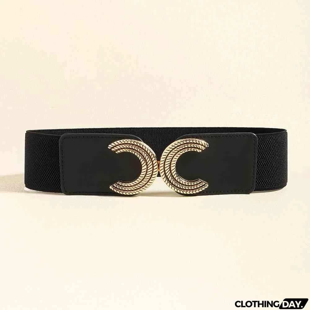 Double C Buckle Elastic Belt