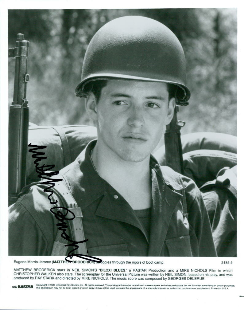 Matthew Broderick (Biloxi Blues) signed 8x10 Photo Poster painting COA