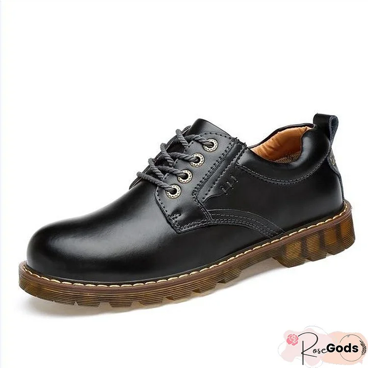 Men Leather Casual Shoes Work Safety Boots Designer Men Flats Men Work & Safety Shoes