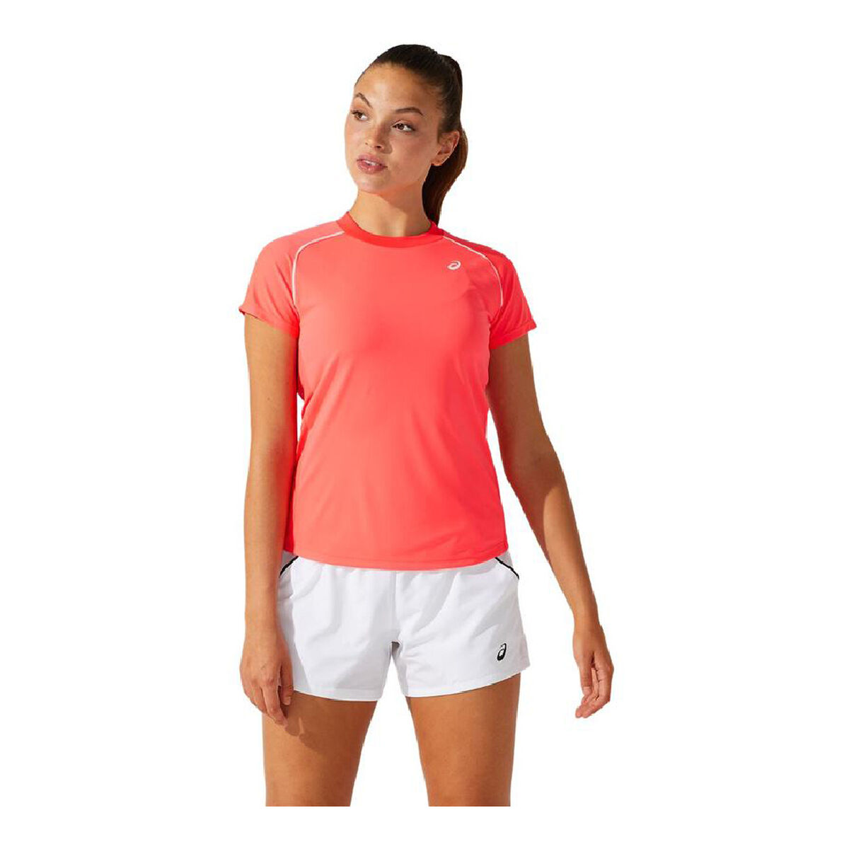 Women&rsquo;s Short Sleeve T-Shirt Asics Court Piping Orange Coral - sale.kim -  endless selection of finest brands