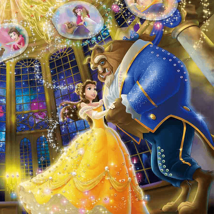 New Disney Princess Beauty and the Beast Cross Stitch Kit Be Brave 70-35358