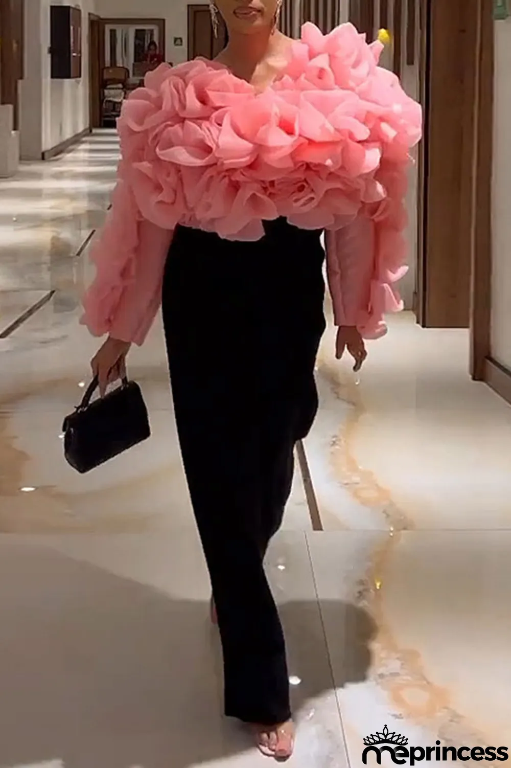 White Elegant Solid Patchwork Appliques O Neck Tops