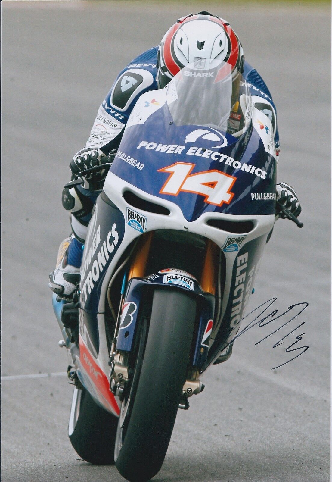 Randy De Puniet Autograph MotoGP APRILIA SIGNED 12x8 Photo Poster painting AFTAL COA Silverstone