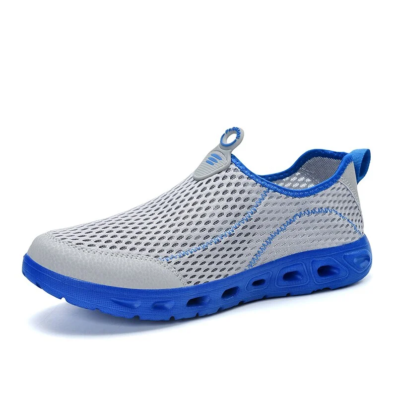 VEAMORS Summer Breathable Men Hiking Shoes Mesh Outdoor Man Sneakers Climbing Shoes Male Sport Shoes Quick-dry Water Shoes plus