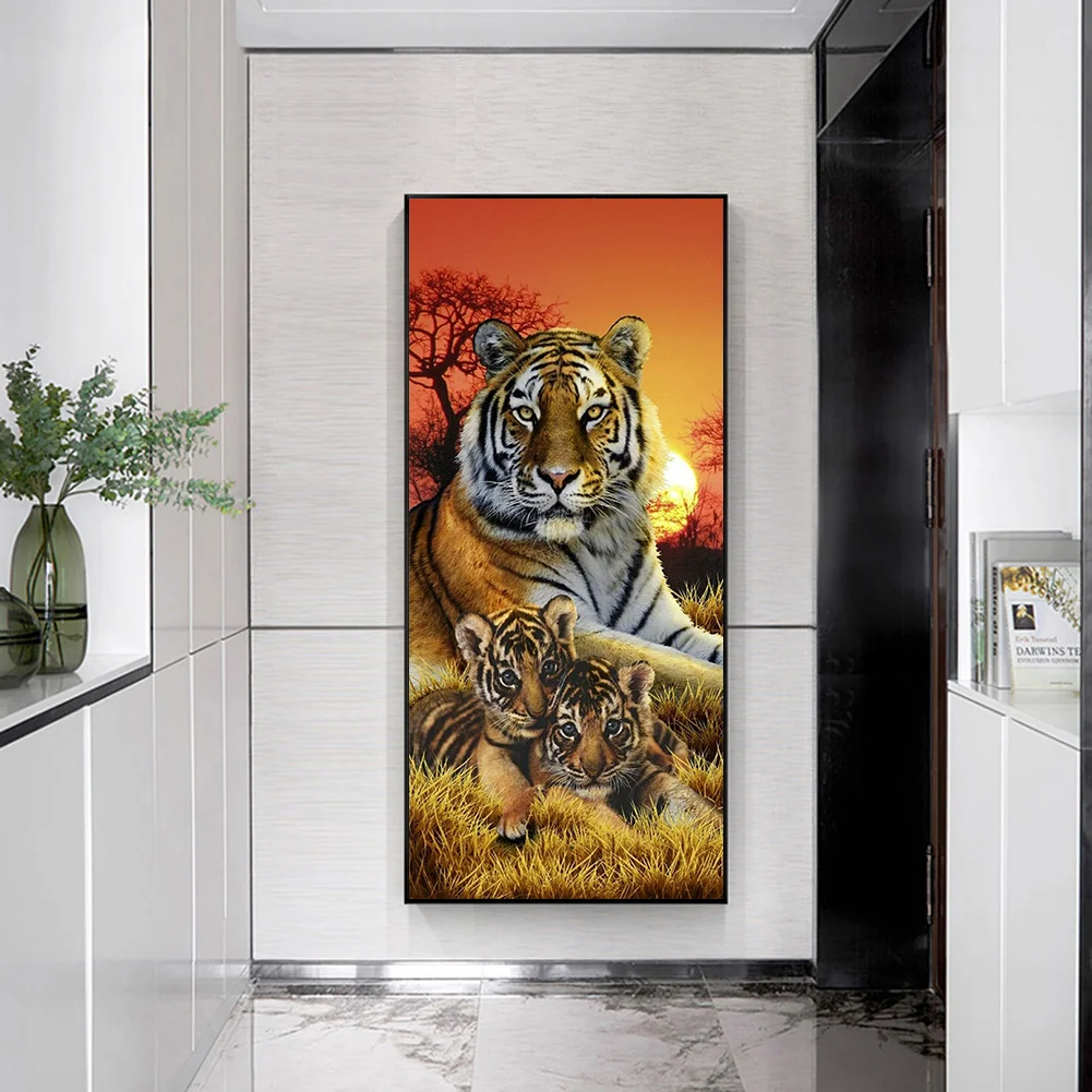 Diamond Painting - Full Round Drill - Tiger(50*110cm)