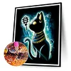 Diamond Painting -DIY Round Drill Black Egyptian Mau
