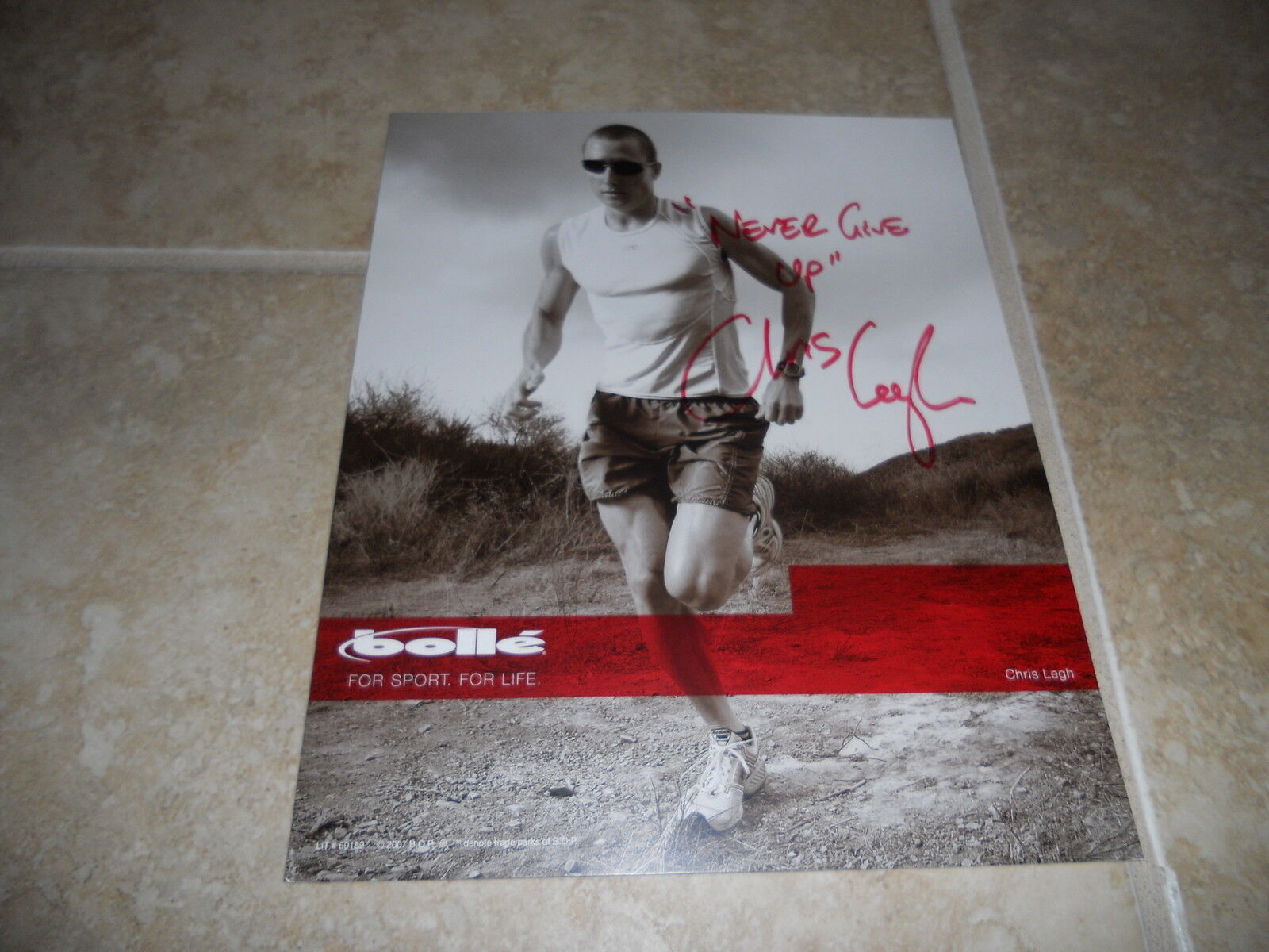 Chris Legh Triathlete Ironman Signed Autographed 8x10 Photo Poster painting #1 PSA Guaranteed