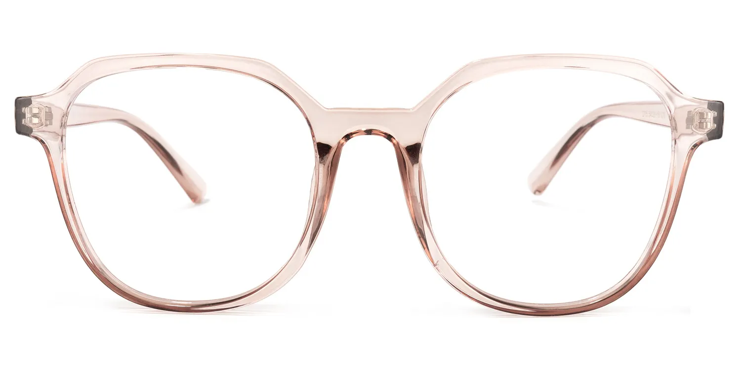Quinton Hellrosa Kristall Quadratisch Brille Hellrosa