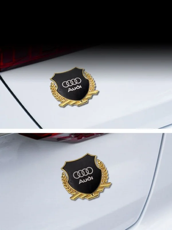 Car Metal Mirror Decorative Car Sticker Wheat Ear