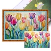 (Big Size)Tulip - 11CT Stamped Cross Stitch 60*40cm/23.62*15.75in